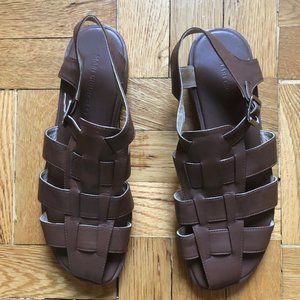 Mari Giudicelli Brown Fisherman Cae Sandals EU 39/US 9, New